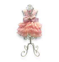 Load image into Gallery viewer, Pink Tutu Dress w/ Bow and Cupcake Hat and Hanger (Set)
