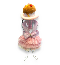 Load image into Gallery viewer, Pink Tutu Dress w/ Bow and Cupcake Hat and Hanger (Set)
