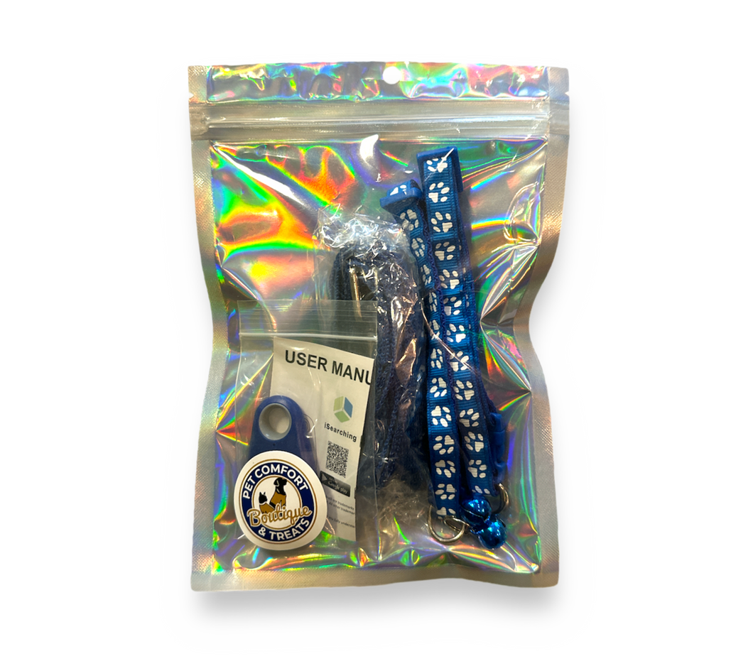 Dog and Cat Tag Tracker with Leash and Collars Set